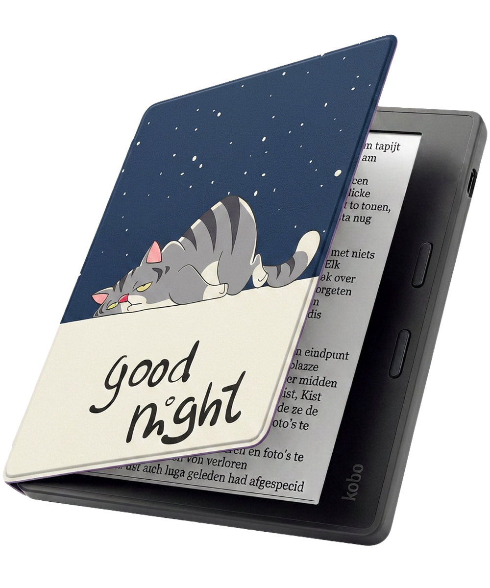 Nomfy Nomfy Kobo Libra 2 Hoesje - Kat