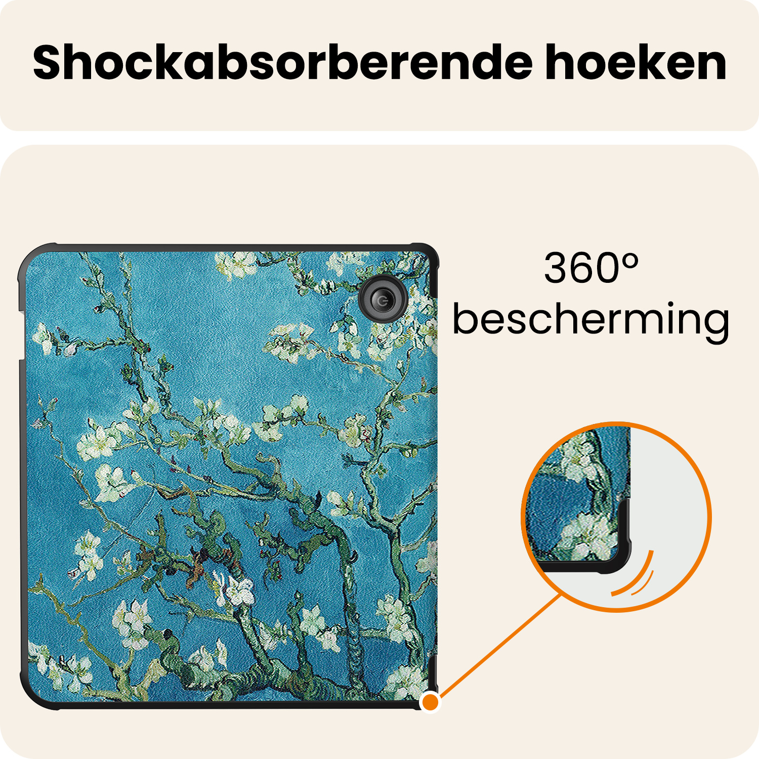 Nomfy Nomfy Kobo Libra 2 Hoesje Met Screenprotector - Bloesem