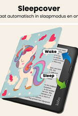 Nomfy Nomfy Kobo Libra 2 Hoesje Met Screenprotector - Eenhoorn