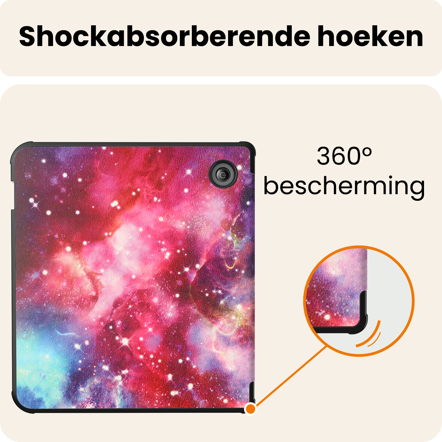 Nomfy Nomfy Kobo Libra 2 Hoesje Met Screenprotector - Galaxy
