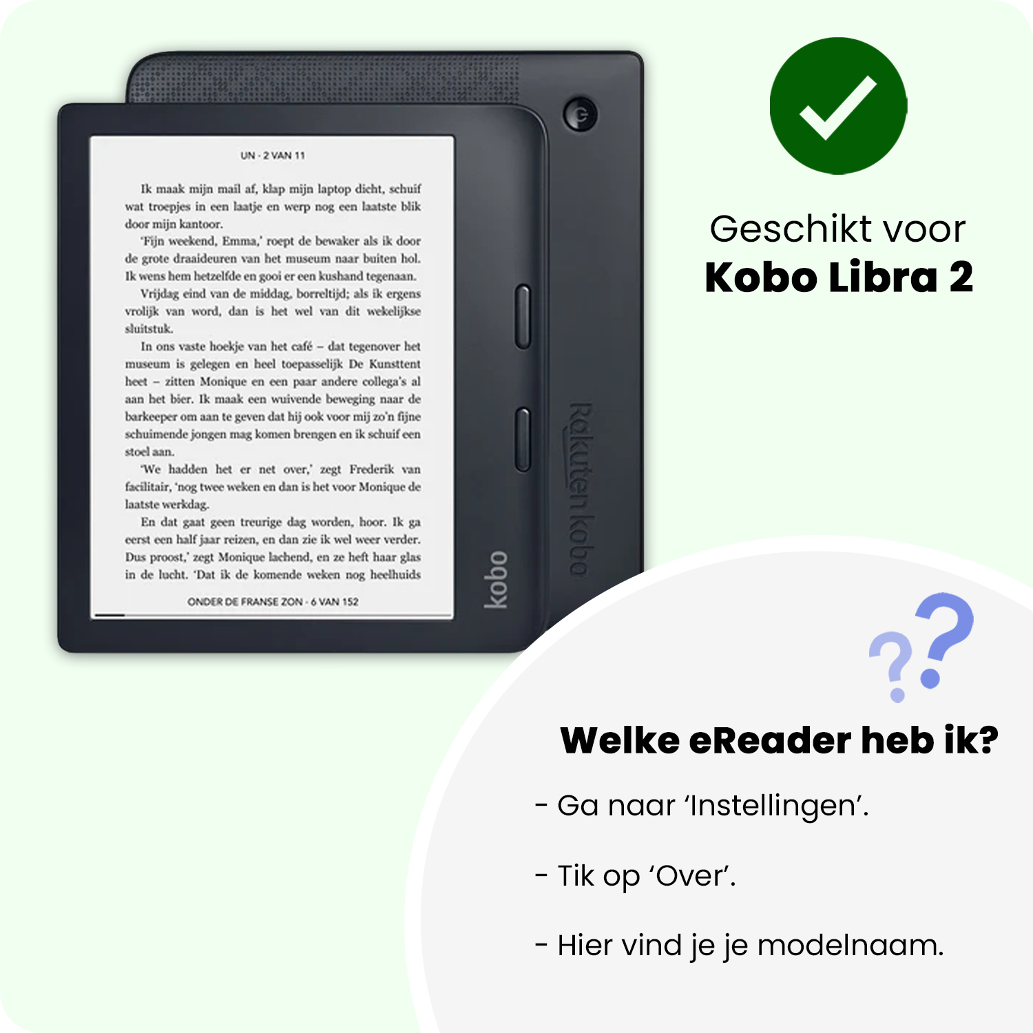 Nomfy Nomfy Kobo Libra 2 Hoesje Met Screenprotector - Graffity