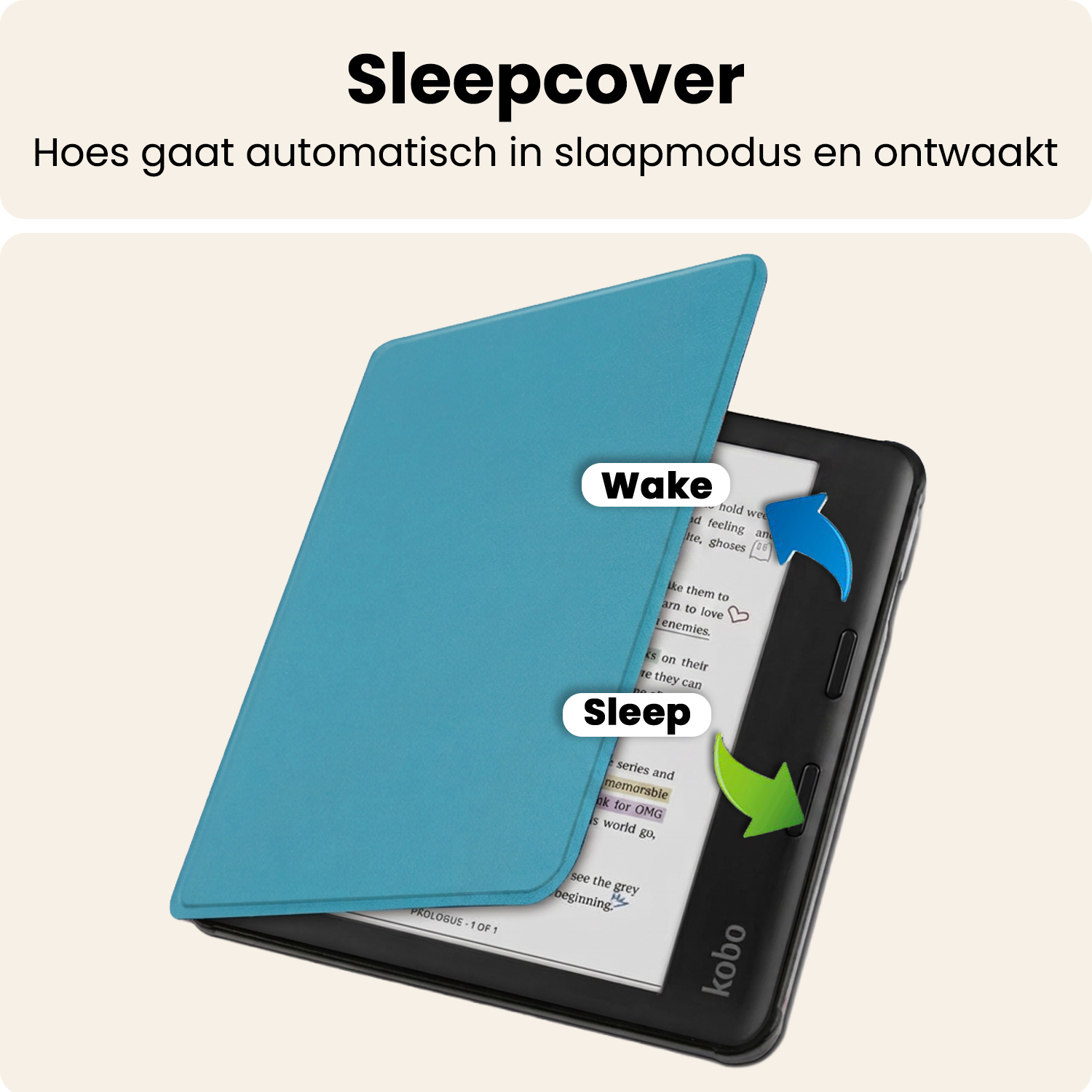 Nomfy Nomfy Kobo Libra Colour Hoesje - Turquoise