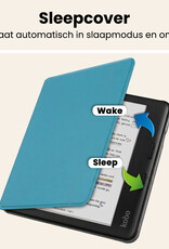 Nomfy Nomfy Kobo Libra Colour Hoesje Met Screenprotector - Turquoise