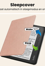 Nomfy Nomfy Kobo Libra H2O Hoesje Met Screenprotector - Rose Goud