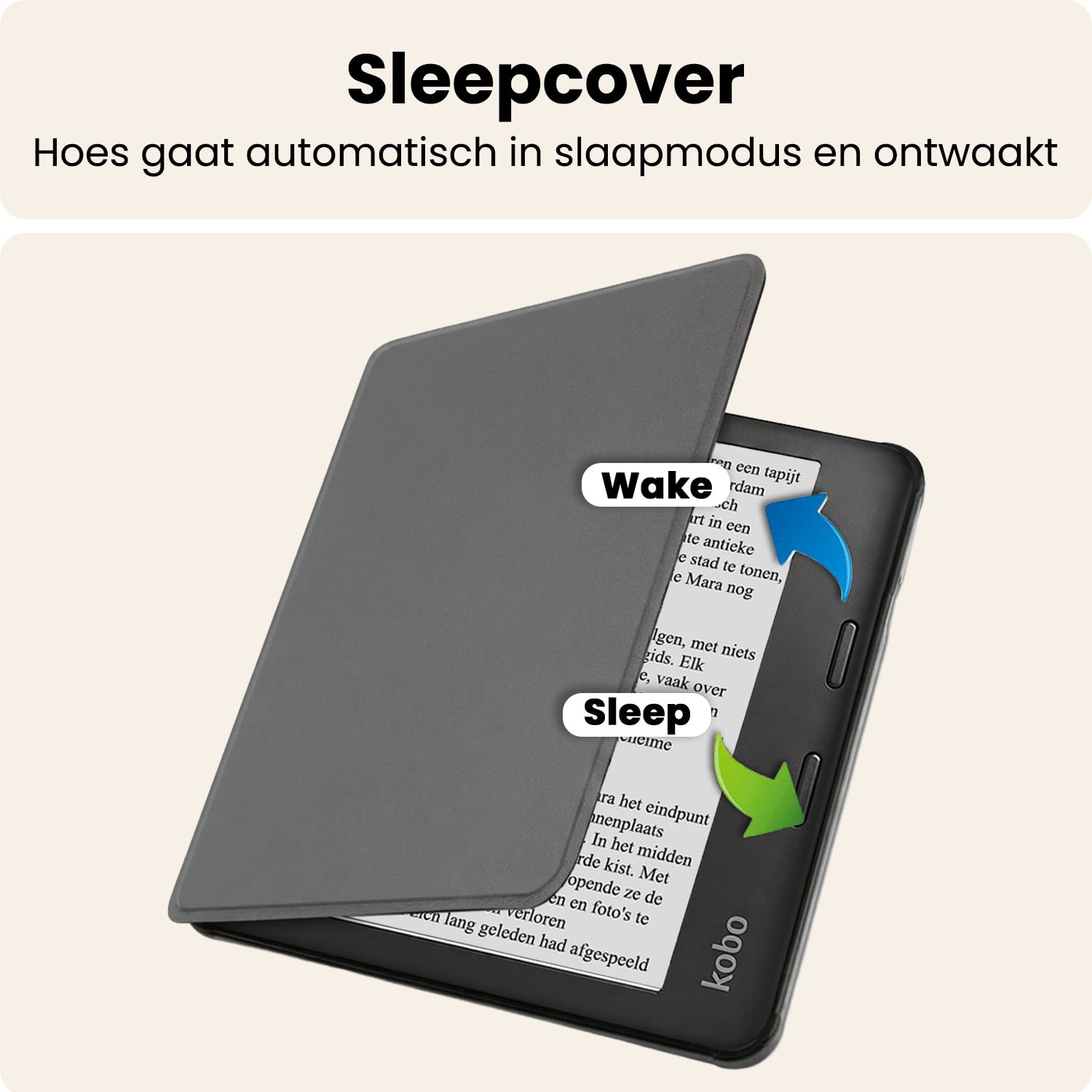 Nomfy Nomfy Kobo Sage Hoesje - Grijs