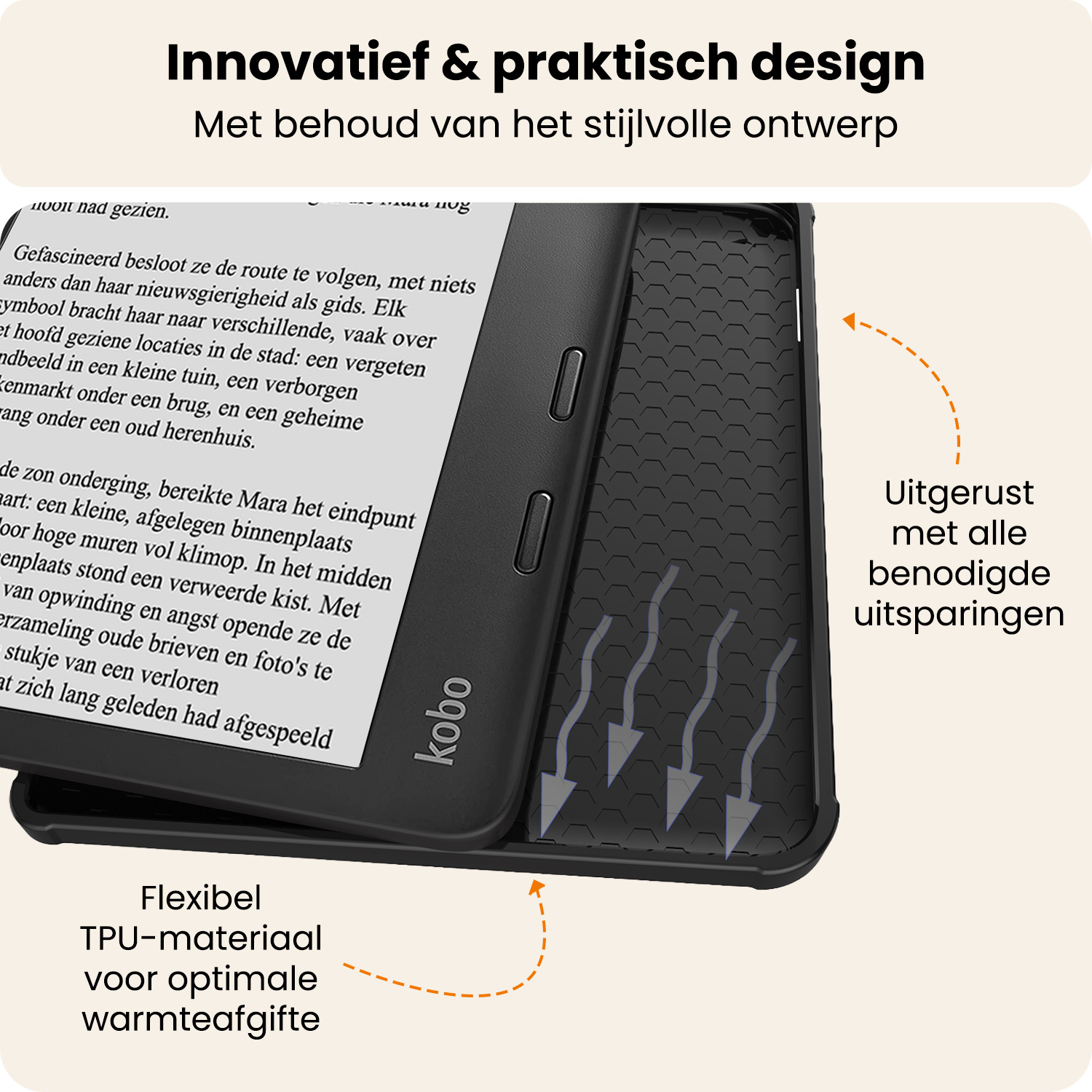 Nomfy Nomfy Kobo Sage Hoesje Met Screenprotector - Bloesem