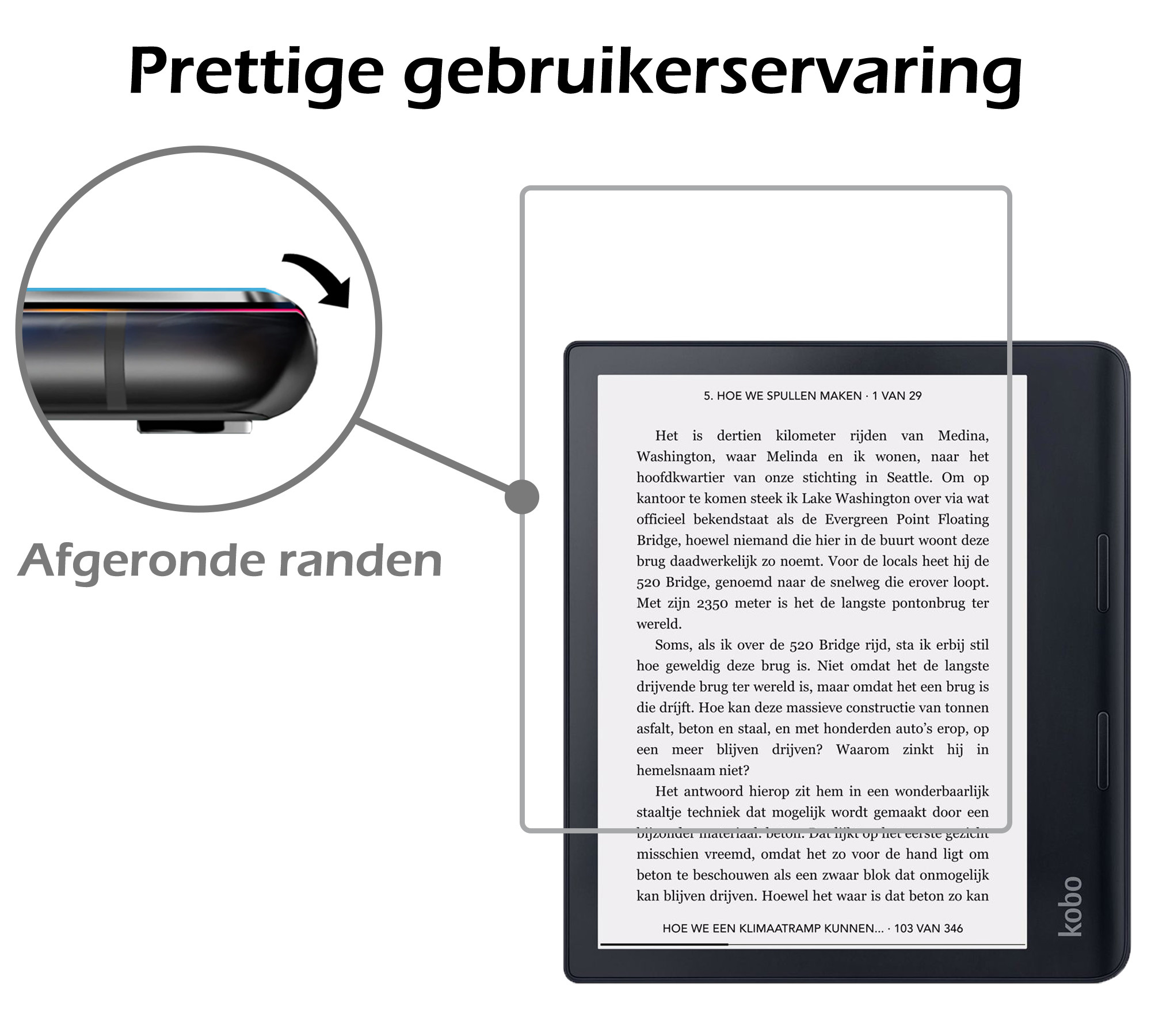 Nomfy Nomfy Kobo Sage Hoesje Met Screenprotector - Donkerblauw