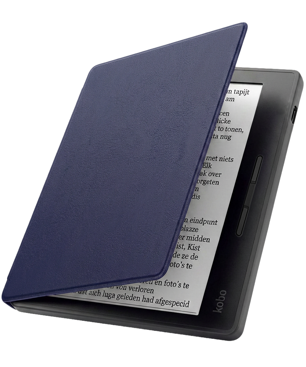 Nomfy Nomfy Kobo Libra H20 Hoesje - Donkerblauw