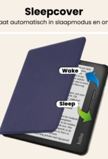 Nomfy Nomfy Kobo Libra H2O Hoesje Met Screenprotector - Donkerblauw