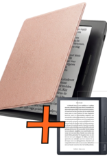 Nomfy Nomfy Kobo Libra H2O Hoesje Met Screenprotector - Rose Goud