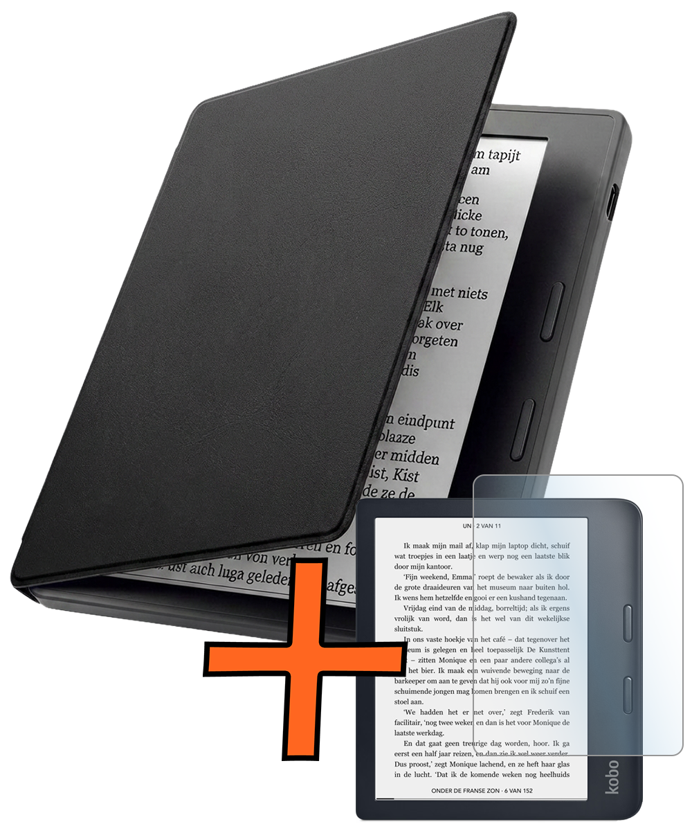 Nomfy Nomfy Kobo Sage Hoesje Met Screenprotector - Zwart