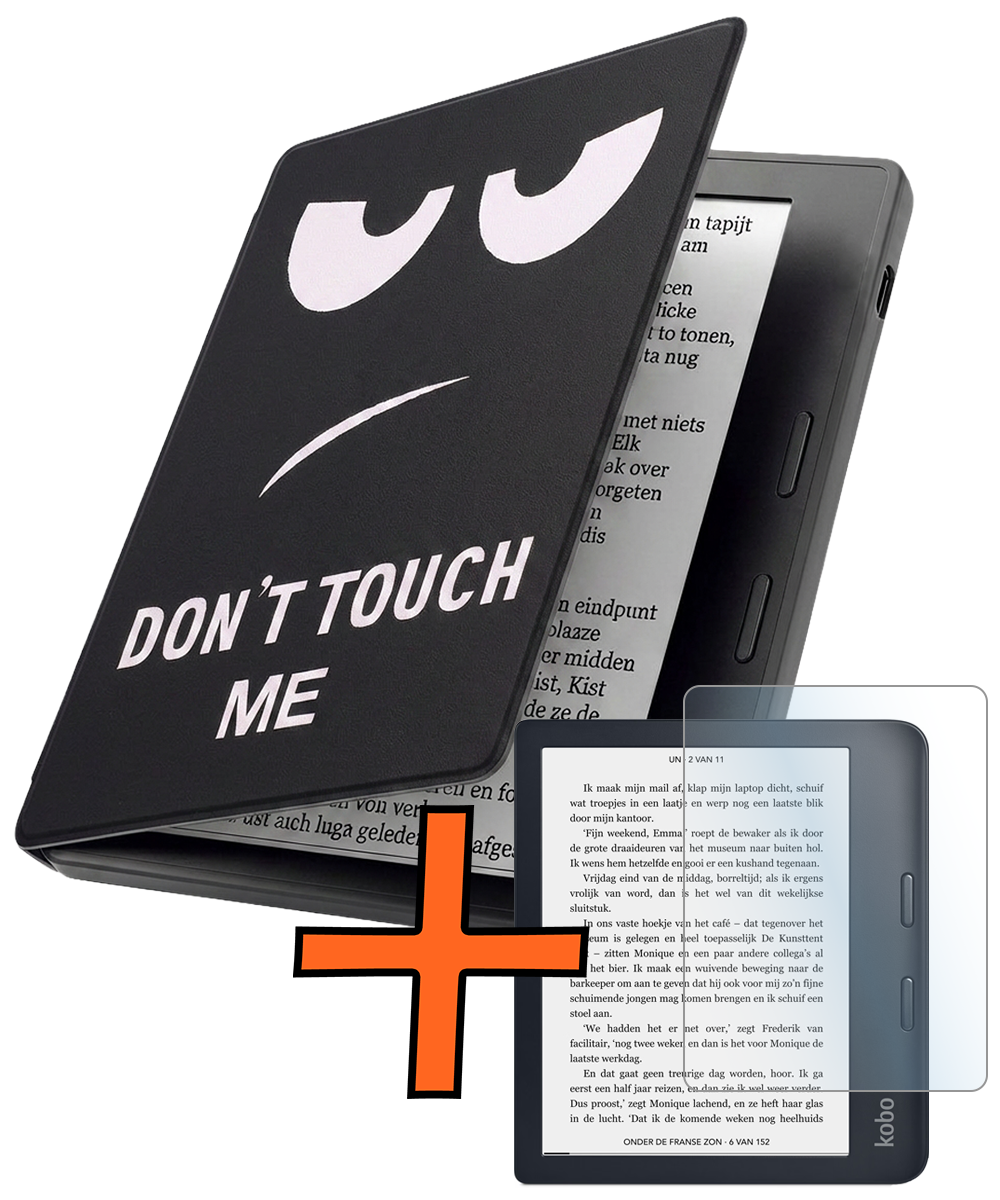 Nomfy Nomfy Kobo Libra 2 Hoesje Met Screenprotector - Don't Touch Me