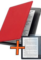 Nomfy Nomfy Kobo Libra 2 Hoesje Met Screenprotector - Rood