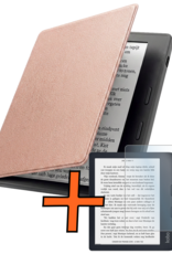 Nomfy Nomfy Kobo Libra 2 Hoesje Met Screenprotector - Rose Goud