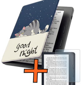 Nomfy Nomfy Kobo Libra 2 Hoesje Met Screenprotector - Kat