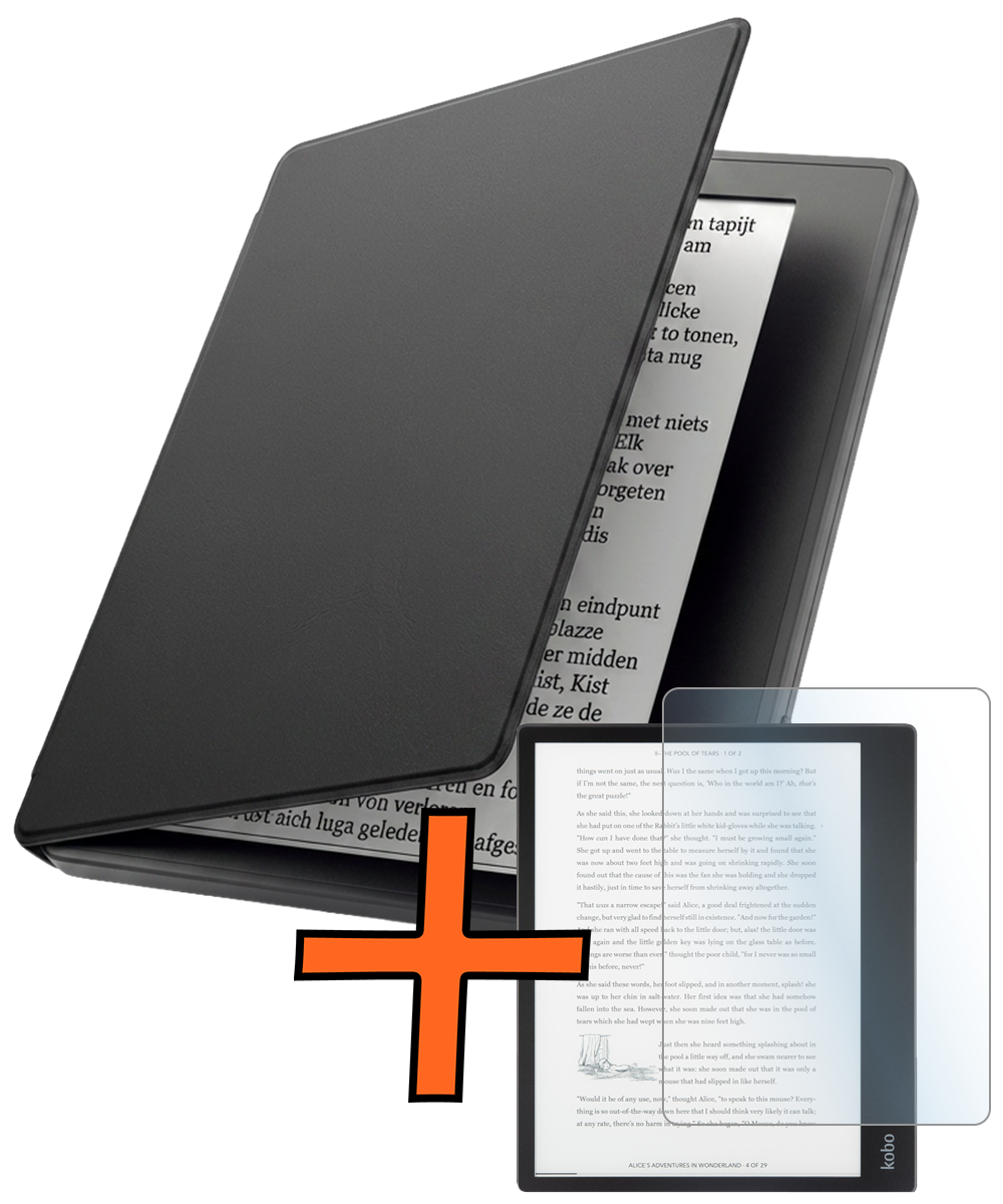 Nomfy Nomfy Kobo Elipsa 2E Hoesje Met Screenprotector - Zwart