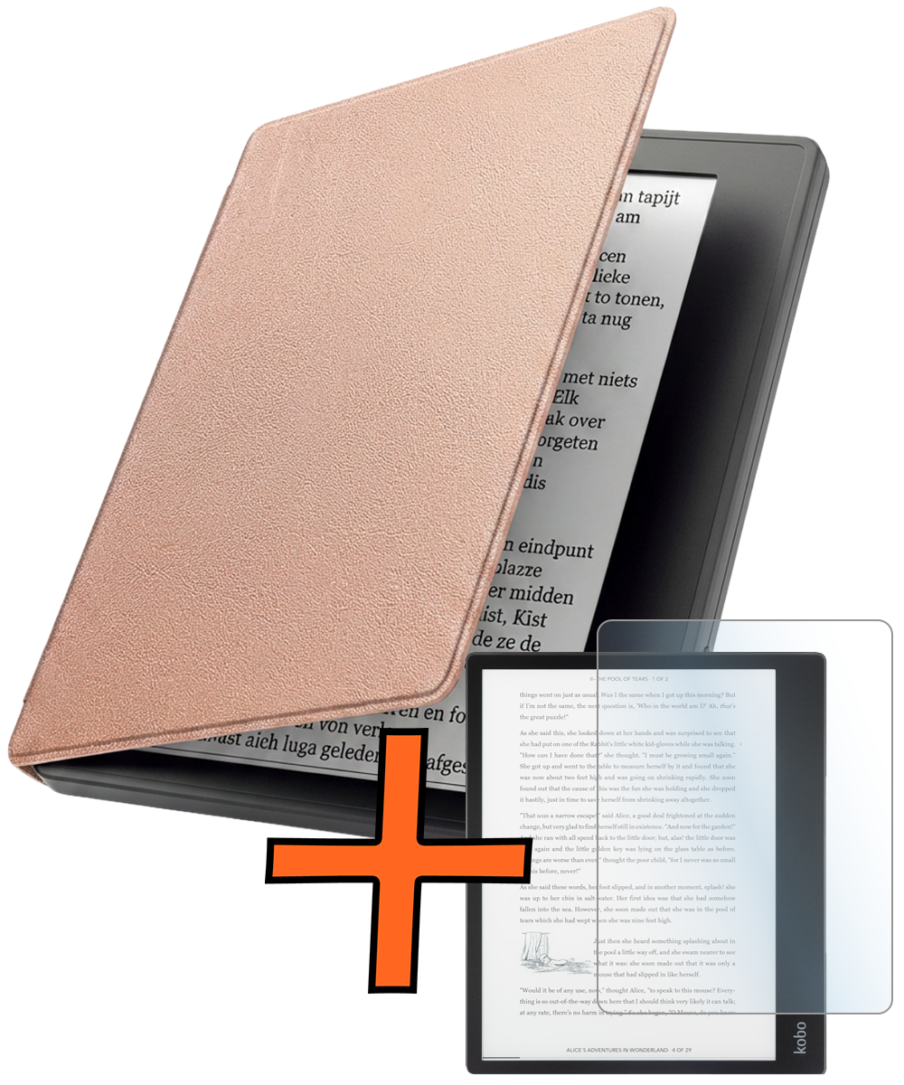 Nomfy Nomfy Kobo Elipsa 2E Hoesje Met Screenprotector - Rose Goud