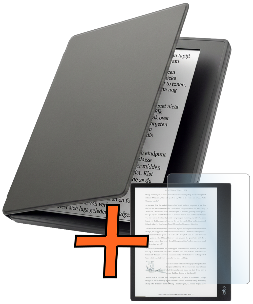 Nomfy Nomfy Kobo Elipsa 2E Hoesje Met Screenprotector - Grijs