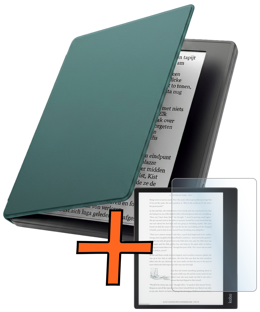 Nomfy Nomfy Kobo Elipsa 2E Hoesje Met Screenprotector - Donkergroen