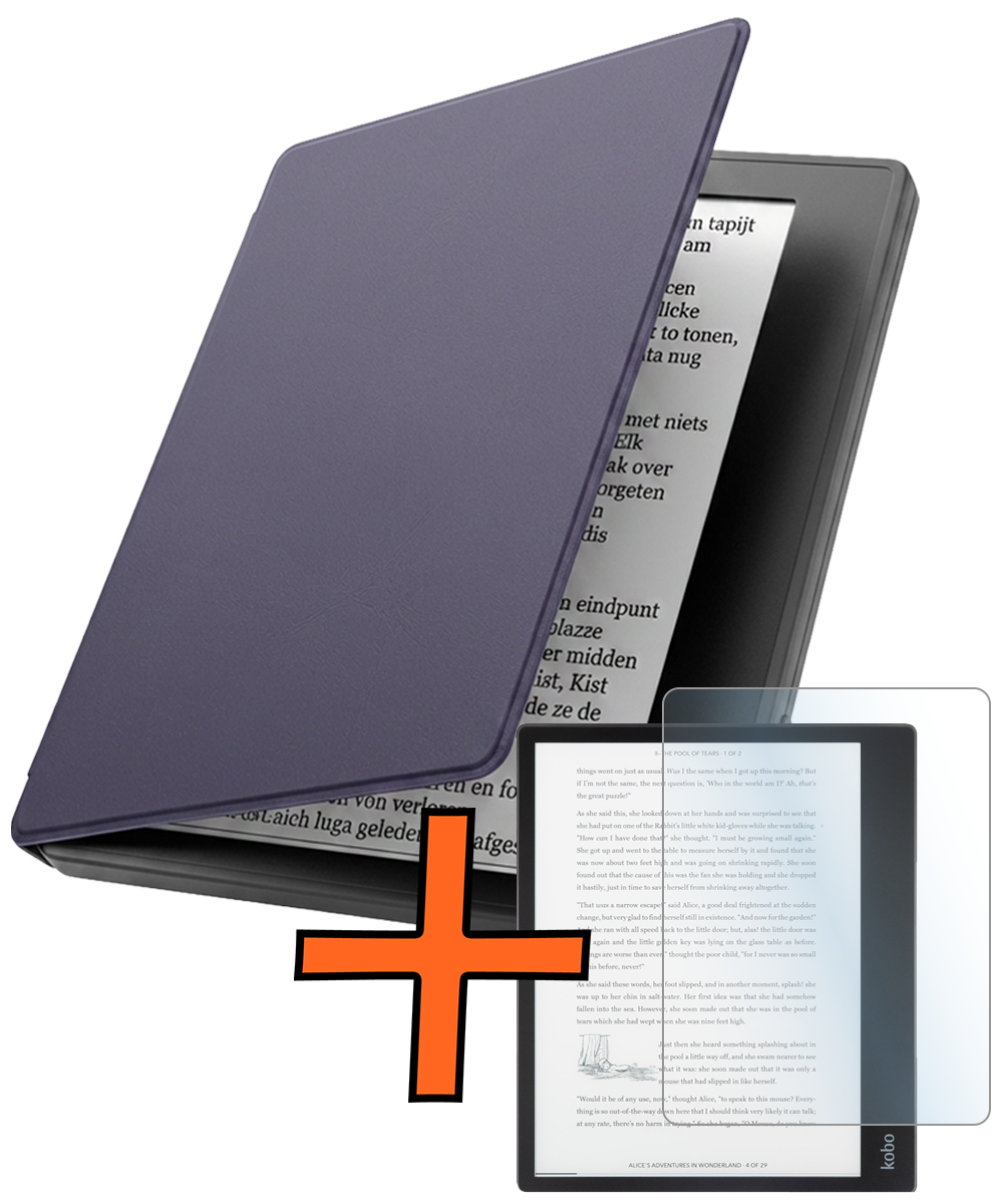 Nomfy Nomfy Kobo Elipsa 2E Hoesje Met Screenprotector - Donkerblauw