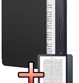 NoXx NoXx Kobo Libra H2O Hoesje Met Screenprotector - Zwart
