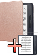 NoXx NoXx Kobo Libra H2O Hoesje Met Screenprotector - Rose Goud