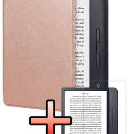 NoXx NoXx Kobo Libra H2O Hoesje Met Screenprotector - Rose Goud