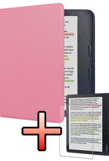 NoXx NoXx Kobo Libra Colour Hoesje Met Screenprotector - Roze