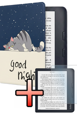 NoXx NoXx Kobo Libra 2 Hoesje Met Screenprotector - Kat