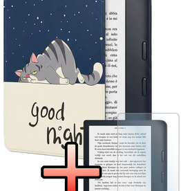NoXx NoXx Kobo Libra 2 Hoesje Met Screenprotector - Kat