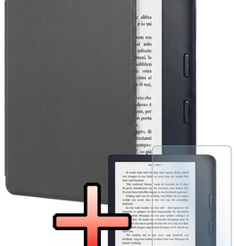NoXx NoXx Kobo Libra 2 Hoesje Met Screenprotector - Grijs