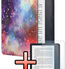 NoXx NoXx Kobo Libra 2 Hoesje Met Screenprotector - Galaxy