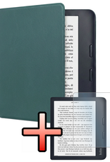NoXx NoXx Kobo Libra 2 Hoesje Met Screenprotector - Donkergroen