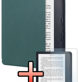 NoXx NoXx Kobo Libra 2 Hoesje Met Screenprotector - Donkergroen