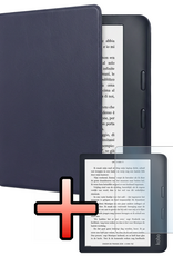 NoXx NoXx Kobo Libra 2 Hoesje Met Screenprotector - Donkerblauw