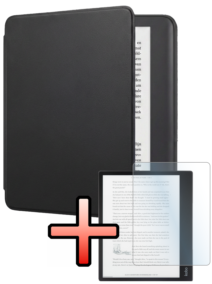 NoXx NoXx Kobo Elipsa 2E Hoesje Met Screenprotector - Zwart