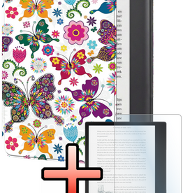 NoXx NoXx Kobo Elipsa 2E Hoesje Met Screenprotector - Vlinders