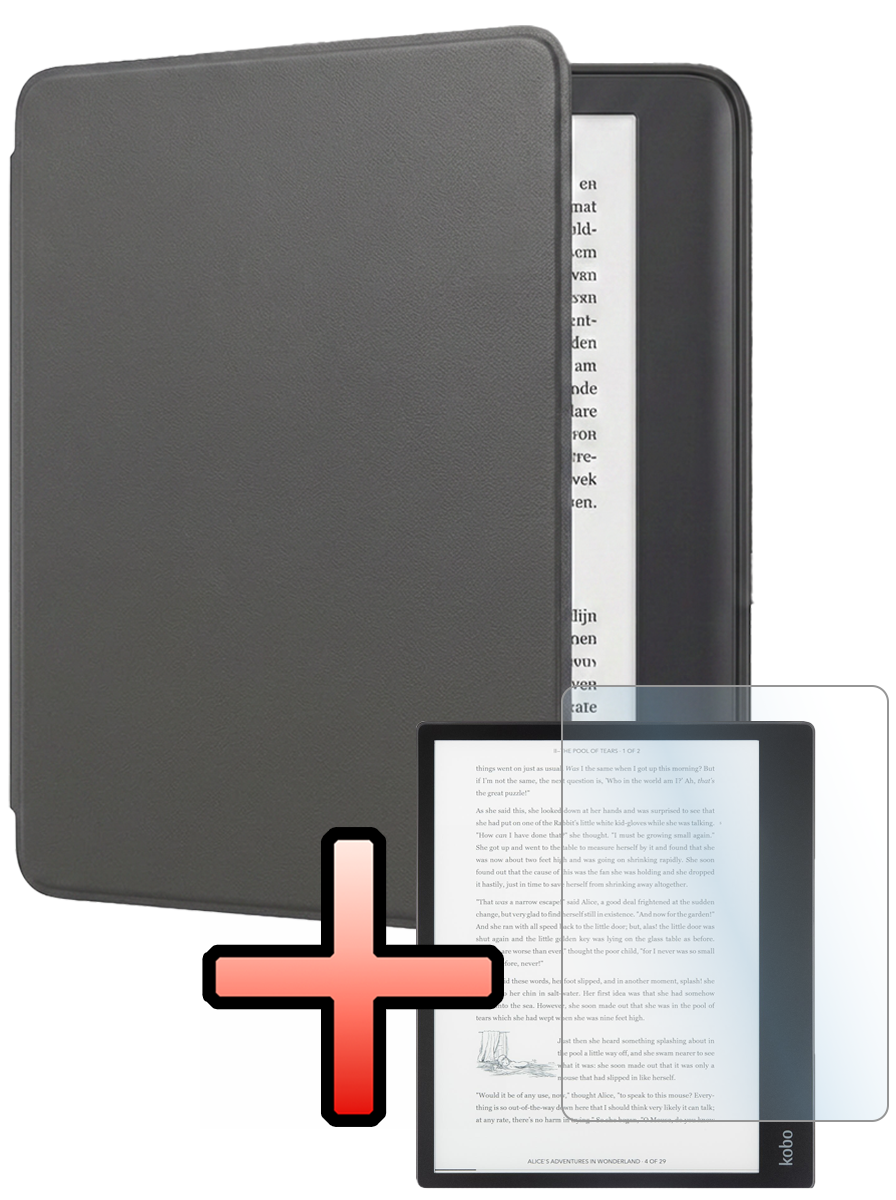 NoXx NoXx Kobo Elipsa 2E Hoesje Met Screenprotector - Grijs