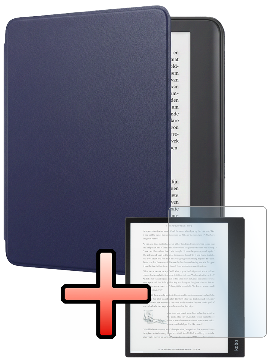 NoXx NoXx Kobo Elipsa 2E Hoesje Met Screenprotector - Donkerblauw