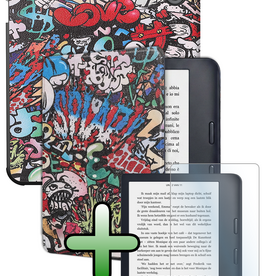 BASEY. BASEY. Kobo Sage Hoesje Met Screenprotector - Graffity
