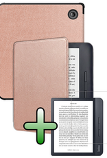BASEY. BASEY. Kobo Libra H2O Hoesje Met Screenprotector - Rose Goud