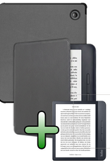 BASEY. BASEY. Kobo Libra H2O Hoesje Met Screenprotector - Grijs