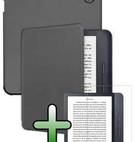 BASEY. BASEY. Kobo Libra H2O Hoesje Met Screenprotector - Grijs