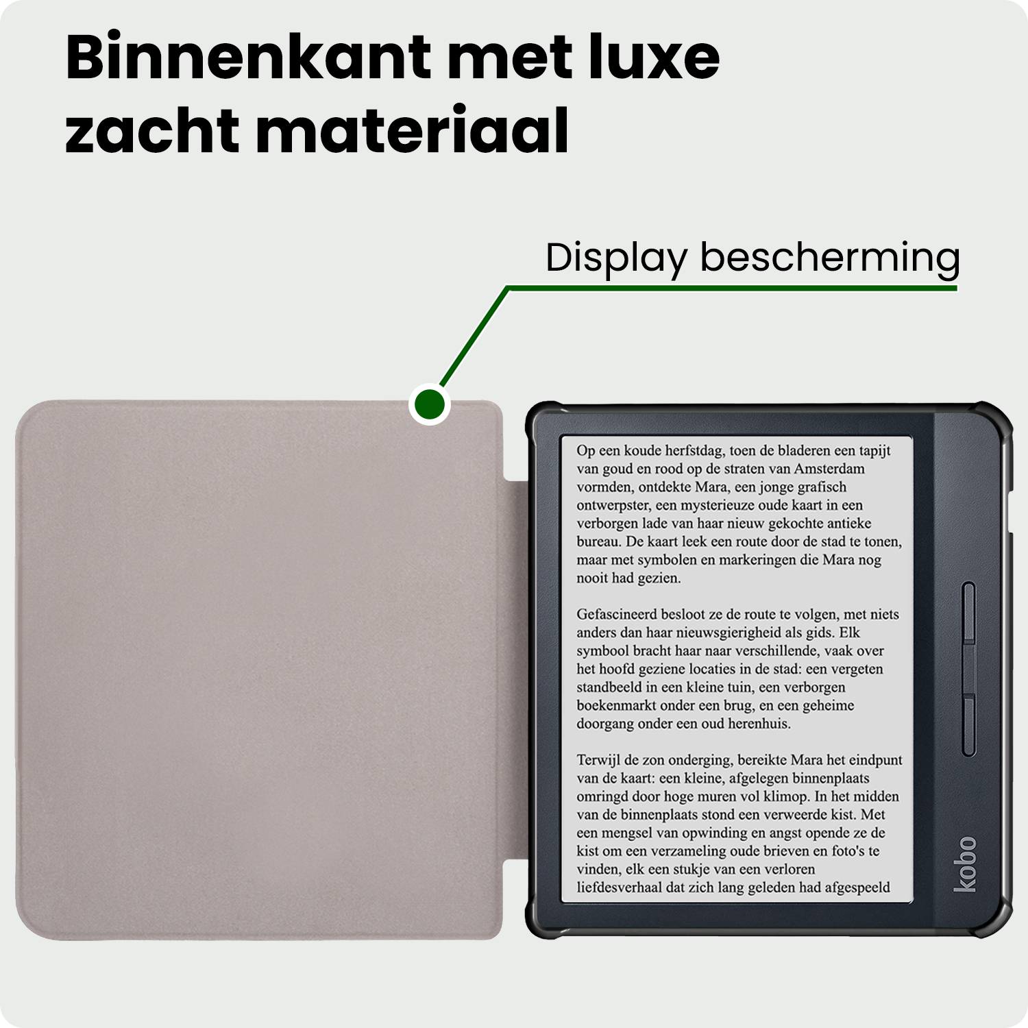BASEY. BASEY. Kobo Libra H2O Hoesje Met Screenprotector - Donkerblauw
