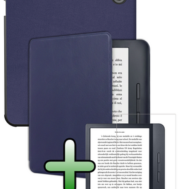 BASEY. BASEY. Kobo Libra H2O Hoesje Met Screenprotector - Donkerblauw