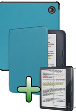 BASEY. BASEY. Kobo Libra Colour Hoesje Met Screenprotector - Turquoise