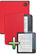 BASEY. BASEY. Kobo Libra 2 Hoesje Met Screenprotector - Rood