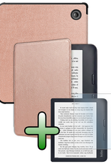 BASEY. BASEY. Kobo Libra 2 Hoesje Met Screenprotector - Rose Goud