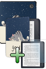 BASEY. BASEY. Kobo Libra 2 Hoesje Met Screenprotector - Kat