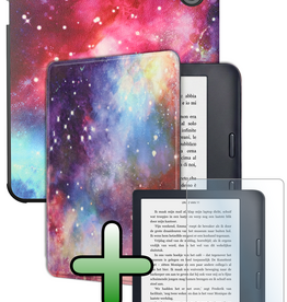 BASEY. BASEY. Kobo Libra 2 Hoesje Met Screenprotector - Galaxy